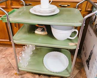 Mid-century kitchen cart (with drawer)