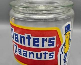 Planters Peanuts Glass Display Jar