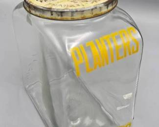 Planters Peanurs Glass Display Jar with Metal Lid