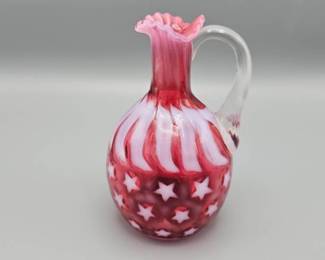 Fenton Stars and Stripes Cranberry