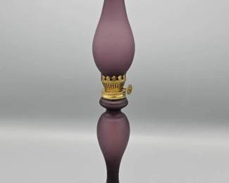 Slim Purple Satin Finish Oil Lamp
