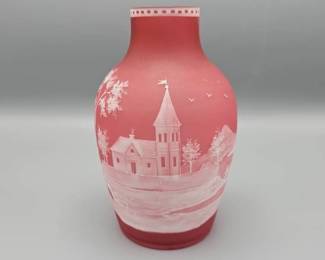 English Thomas Webb CAMEO Art Glass Vase
