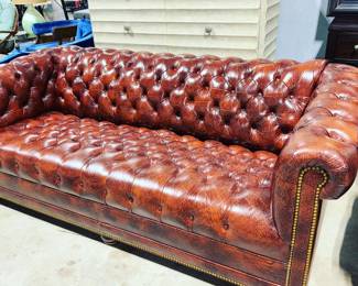 Leather Tufted Sofa Orlando Auction