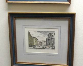 Three Prints of Zocchi's Florence, Originally Drawn in the 18th Century