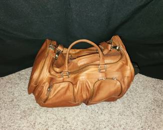 Piel luggage leather bag - like new