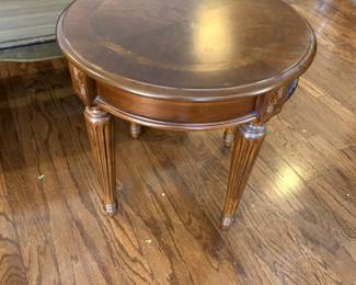 #46	round end table with 4 legs 24x22	 $45.00 			
