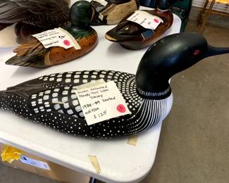 #129	Duck unlimited Randy Tull loon decoy 1988-89 limited edition	 $125.00 			
