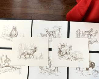 #91	wild life prints of pin and ink by WM Blackman set of 10	 $50.00 			

