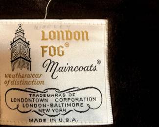 #146	coat	London Fog size 44 R coat	 $20.00 			
