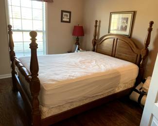 #1	4 post oak bed frame queen	 $175.00 			
