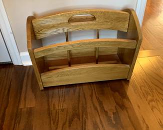 #38	wood magazine stand 20x12x14	 $30.00 			
