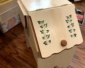 #27	painted cabinet with flip top flip up side 11x14x21	 $50.00 			
