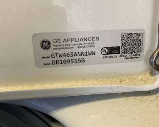 #58	GE washer  with agitator 	 $100.00 			

