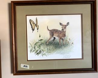 #98	RJ McDonald print of deer	 $20.00 			
