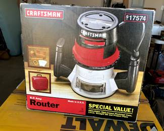 #75	Craft man router 8 amp in box 	 $65.00 			
