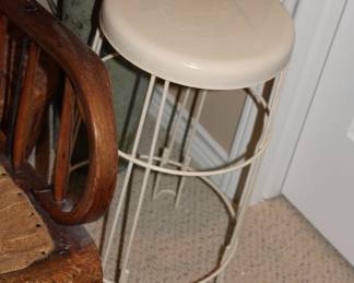 Old Metal Kitchen Stool 