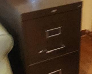 Brown file cabinet 