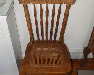 Cane seat dining room chairs