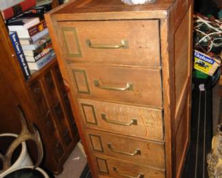 Oak File Cabinet