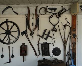 Wagon wheel farm tools