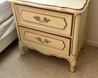 Two Vintage French Provincial Bedside Tables