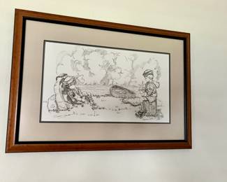 Virginia Curtin signed  Framed Print 2 Children “ Summer Serenity”
