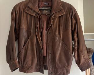 Men’s Vintage Adventure Bound by Wilsons Size L Leather Thinsulate Zip Up Snap Jacket Removable Liner