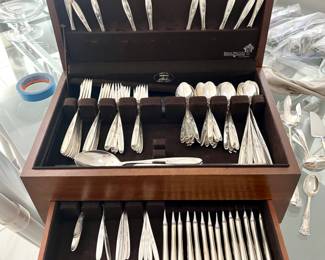 Rose Solitaire By Towle Sterling Silver Flatware Set For 12+ Service 