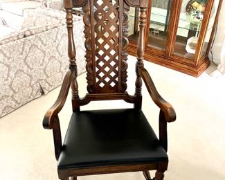 Mid 20th Century Walnut Spanish Baroque Style Dining Chairs - Set of 6