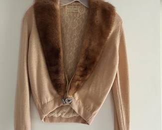 VINTAGE CASHMERE & MINK CARDIGAN 