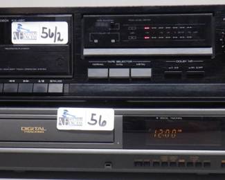 LOT OF 2 ELECTRONICS INCLUDING KENWOOD KX-48C, JVC VHS