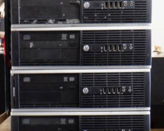 LOT OF 6 HP COMPUTERS NO DRIVES NO RAM