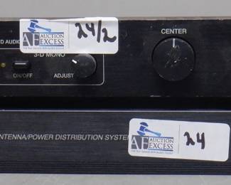 LOT OF 2 ELECTRONICS INCLUDING HUGHES RETREIVER AK500 , SHURE WA405 ANTENNA POWER DISTRIBUTION SYSTEM