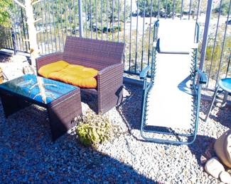 Outdoor couch and lounger