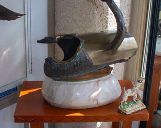 Elegant hawk sculpture 