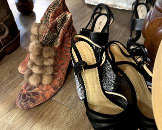 Vintage hats and shoes.