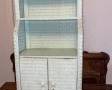 mint green wicker shelf