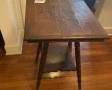 Antique tiger oak lamp table