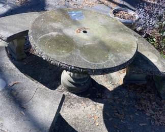 concrete picnic table