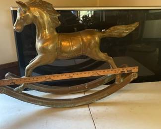 brass rocking horse