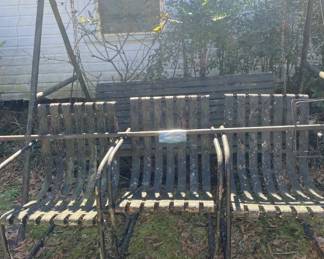 Vintage strap chairs