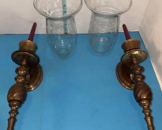 brass sconces