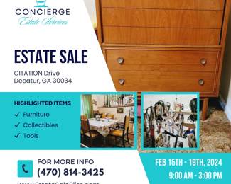 Decatur Estate Sale Flyer FEB 2024 