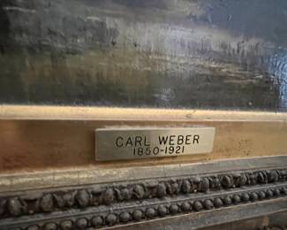 204. Oil on Board of Lake Landscape at Dusk by Carl Weber 