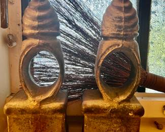 96. Pair of Antique Post Tops  (9")