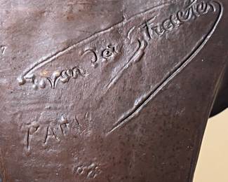 1. Signed & Stamped Art Nouveau Bronze Bust of Woman by Van Der Straeten Societe Des Bronzes De Paris #337 (10" x 6" x 16")