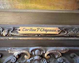 171. Signed Oil on Canvas of Stone Bridge at Dusk by Carlton Theodore Chapman (14" x 19.75")