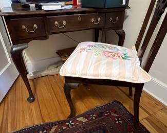 148. Desk w/ 3 Drawers and Cabriole Legs