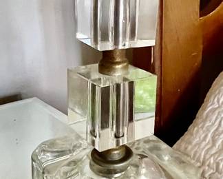 197. Pair of Crystal Art Deco Lamps