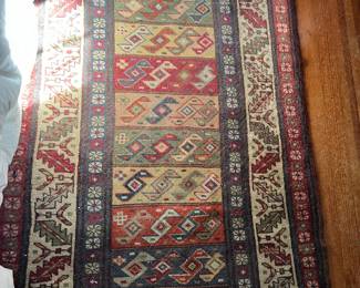 217. Area Rug w/ Wine & Leaf Border (3' x 4'8")